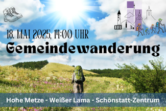 Wanderer auf Wiese