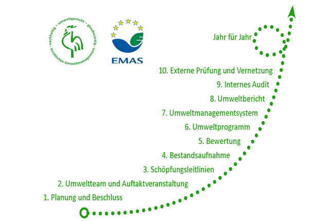 Darstellung Projektverlauf in 10 Schritten