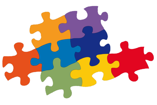 Bunte Puzzleteile, Logo des MiB