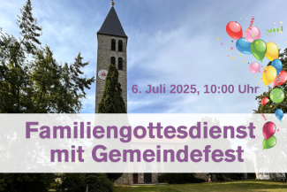 Auferstehungskirche und Luftballons