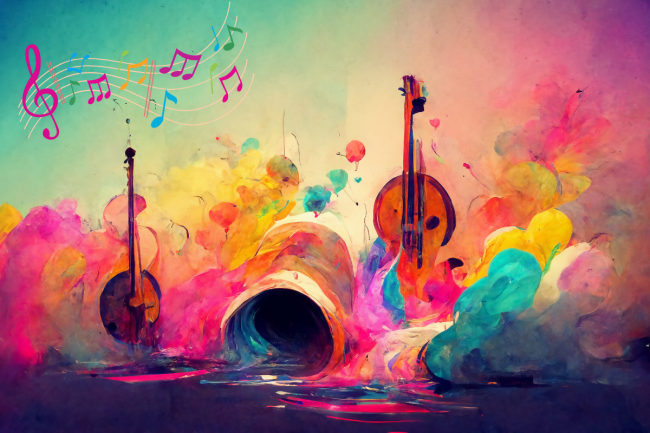 Instrumente und Noten